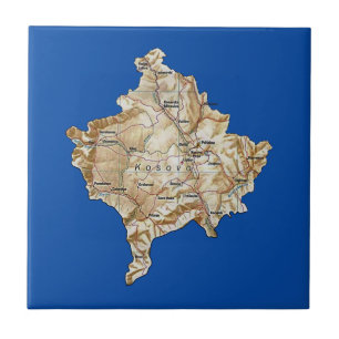 Kosovo Kartbild Kakelplatta