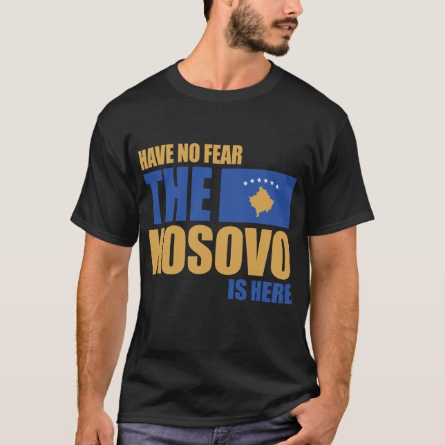 Kosovo, Kosovo Flagga, Flagga av Kosovo. T Shirt (Framsida)