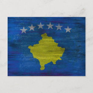 Kosovo, nödlidande flagga vykort