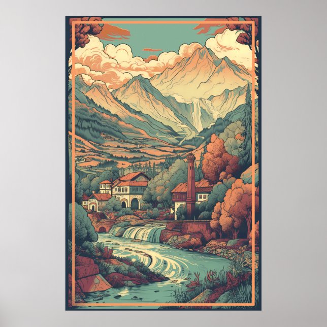 KOSOVO: Reklam i Vintage resor Poster (Framsidan)