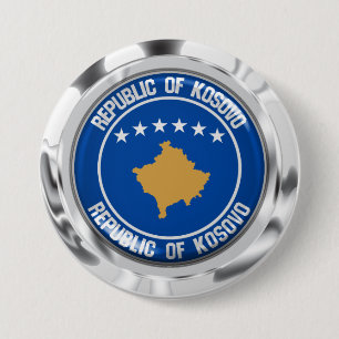 Kosovo Round Emblem Knapp