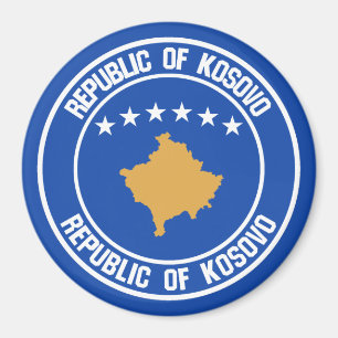Kosovo Round Emblem Magnet