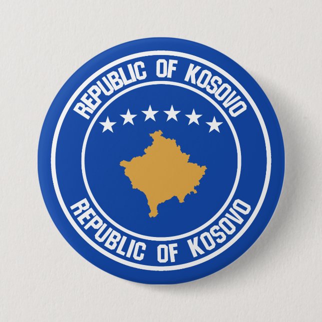 Kosovo-rundans emblem knapp (Framsida)