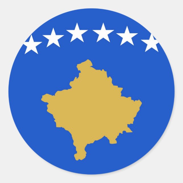 Kosovo Runt Klistermärke (Framsida)