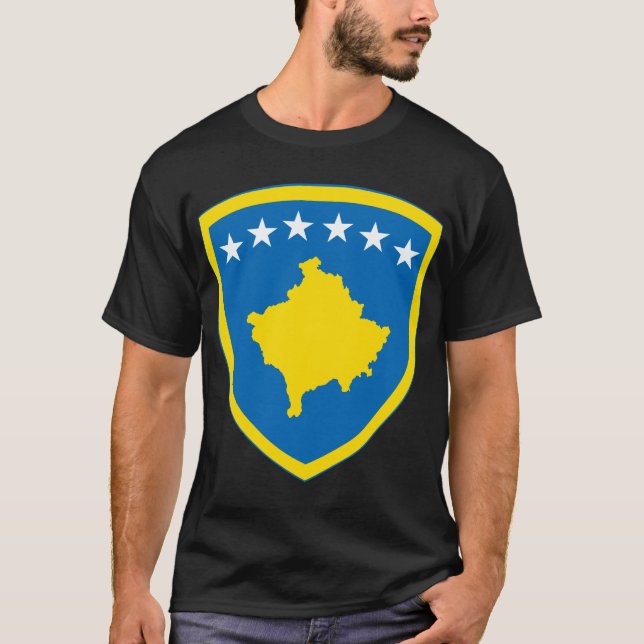 Kosovo vapensköldT-tröja T Shirt (Framsida)