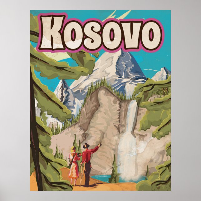 Kosovo Vintage Resemapposters Poster (Framsidan)
