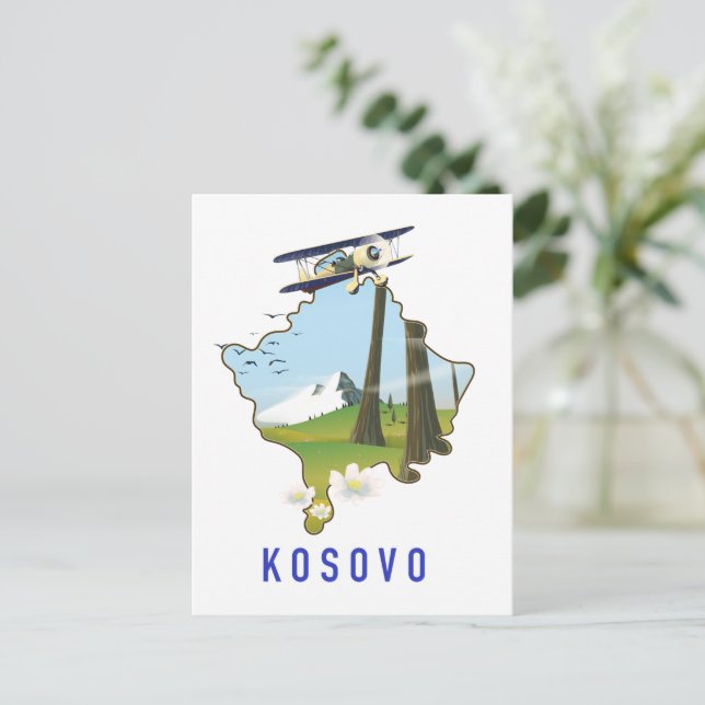 Kosovokarta Vykort (Stående Fram)