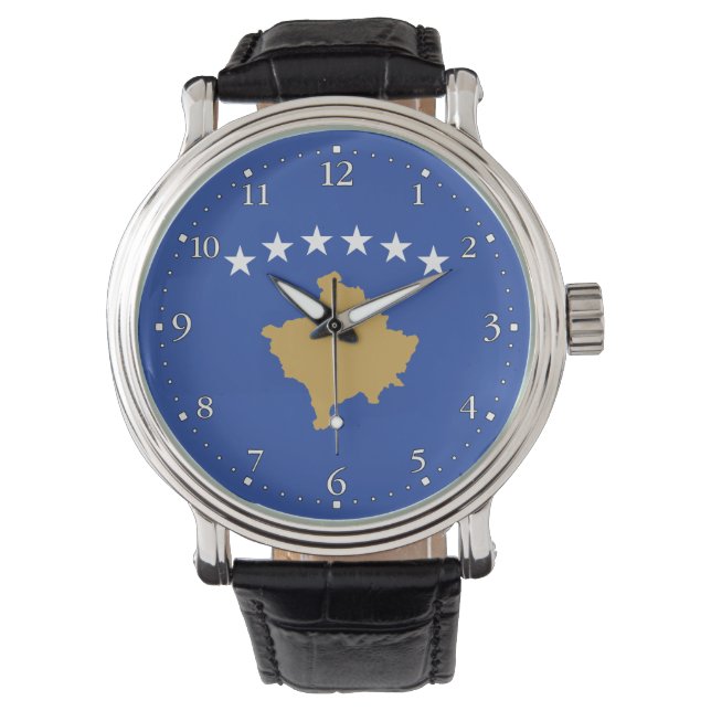 Kosovos flagga armbandsur (Framsida)