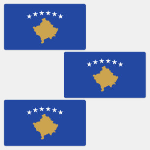Kosovos flagga klistermärke