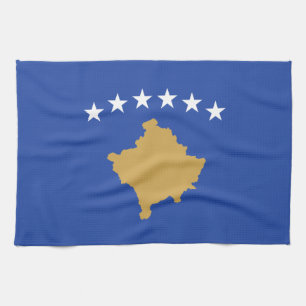 Kosovos flagga kökshandduk