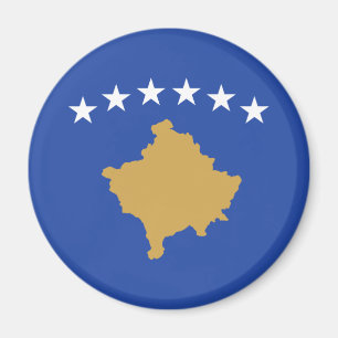 Kosovos flagga magnet