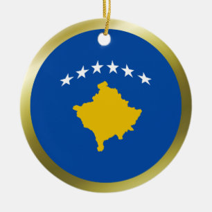 Kosovos Flagga Ornament