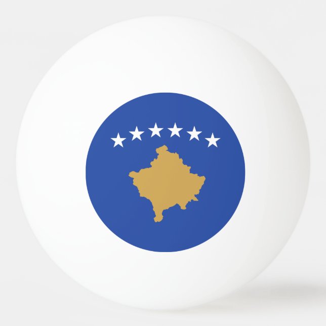 Kosovos flagga pingisboll (Framsidan)