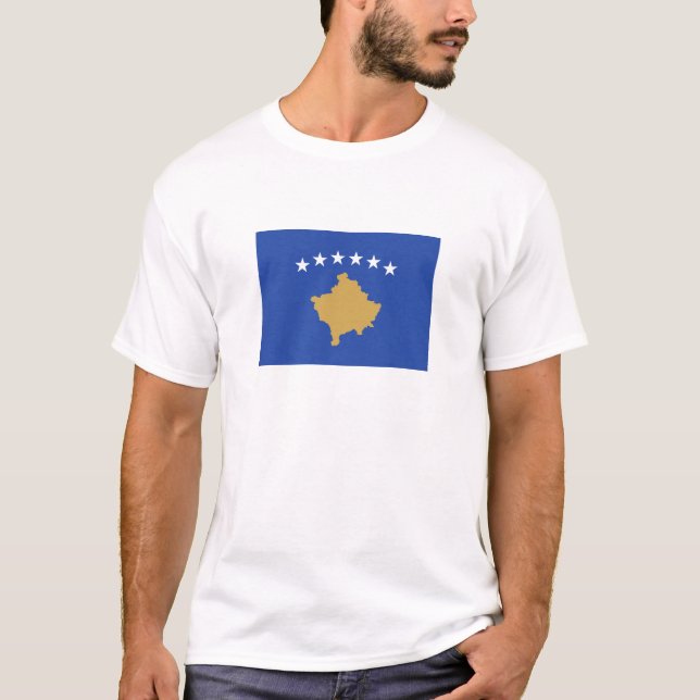 Kosovos flagga t shirt (Framsida)