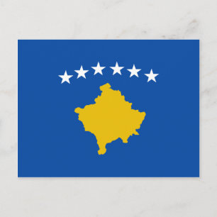 Kosovos Flagga-vykort Vykort