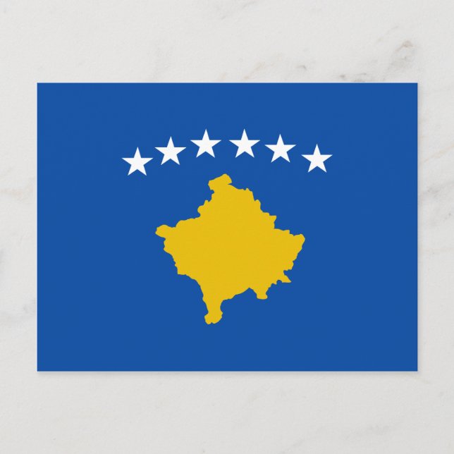 Kosovos Flagga-vykort Vykort (Framsida)