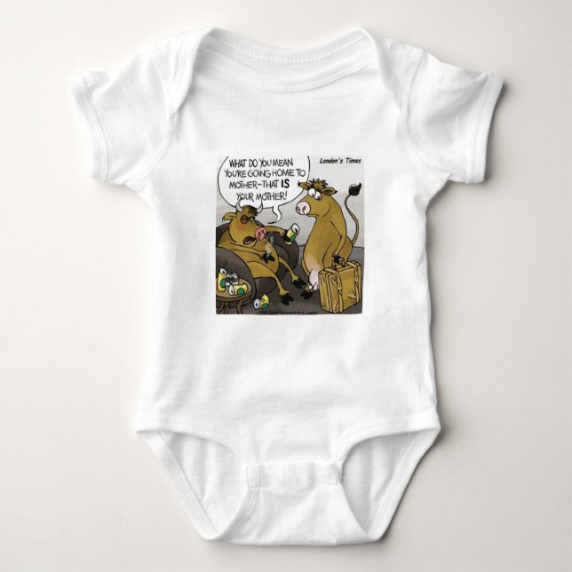 Kossan Tjuren Skilsmässa Roliga Tecknade Presenter Tee Shirt (Framsida)