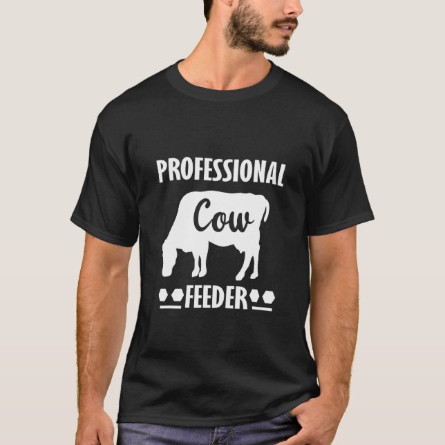 Kossnöjd professionell kor ko uppfödare t shirt (Framsida)
