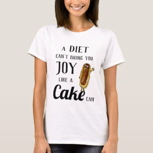 Kost kontra chokladéclair Roligt excentrisk tårta T Shirt