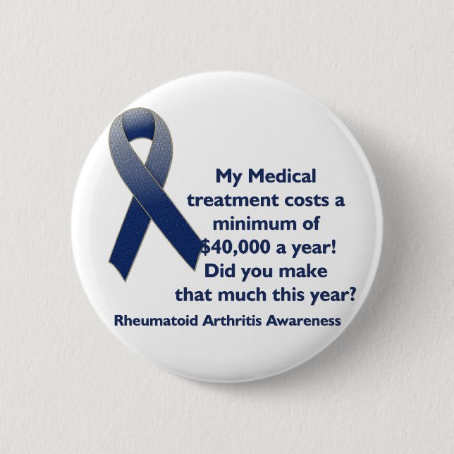 Kosta av Rheumatoid artritmedvetenhet för medicin Knapp (Framsida)