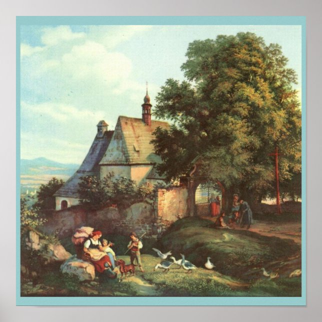 Kostel sv. Anny mot Krupka i Teplice Poster (Framsidan)