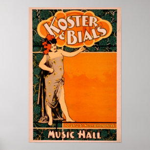 Koster & Bials musik Hall nära Broadway Poster
