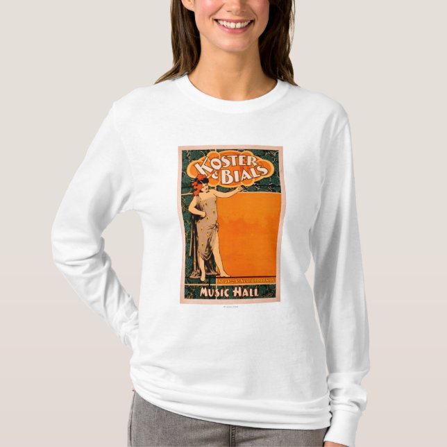 Koster & Bials musik Hall nära Broadway Tee Shirt (Framsida)