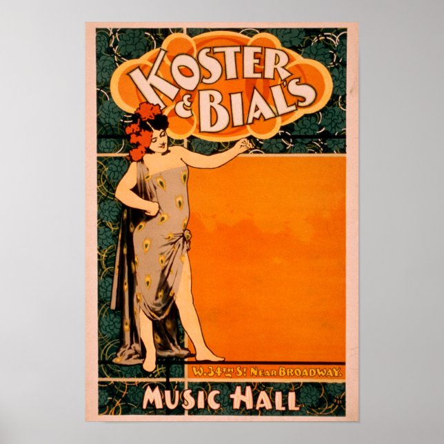 Koster & Bials musikhall nära Broadway Poster (Framsidan)