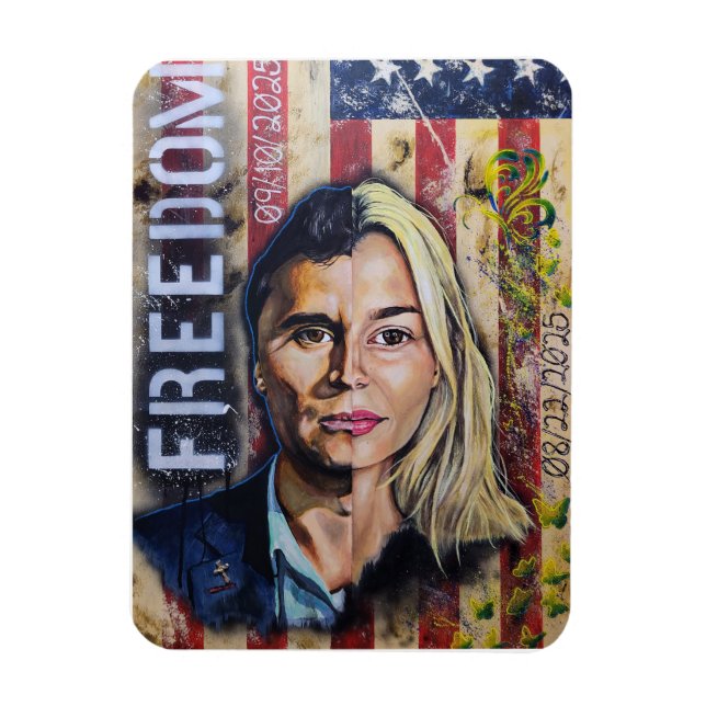 Kostnaden för frihet - Amerikansk patriotisk konst Magnet (Vertikal)