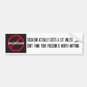Kostnaden för socialismen Bumper Sticker Bildekal