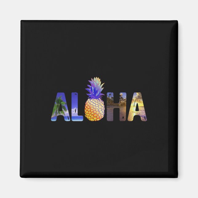 Kostnader för hawaiian Vacation Pineapple Aloha Ha Magnet (Framsidan)