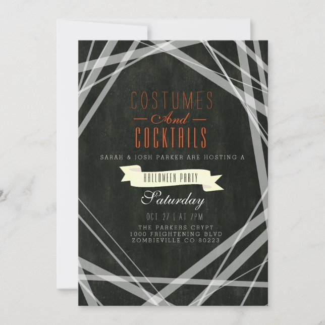 Kostnader och ficksvansar | HALLOWEEN FEST INBJUDA Inbjudningar (Framsida)