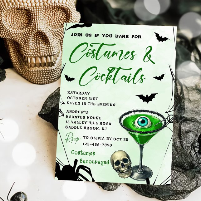 Kostnader och ficksvansar Halloween fest Inbjudningar (Skapare uppladdad)