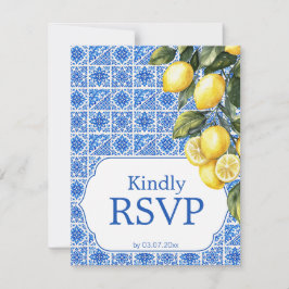 🌈 Kostnadsbegränsning + QR Azul & Limone Romance OSA Kort