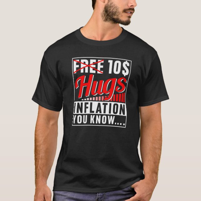 Kostnadsfri 10 dollar-hals-inflationspengar som tr t shirt (Framsida)