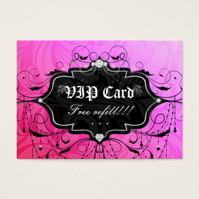 Kostnadsfri Eyelash Refill VIP Gift Card Rosa Chan Visitkort (Framsidan)