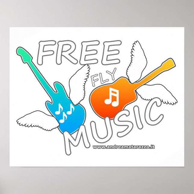 Kostnadsfri flygmusik poster (Framsidan)
