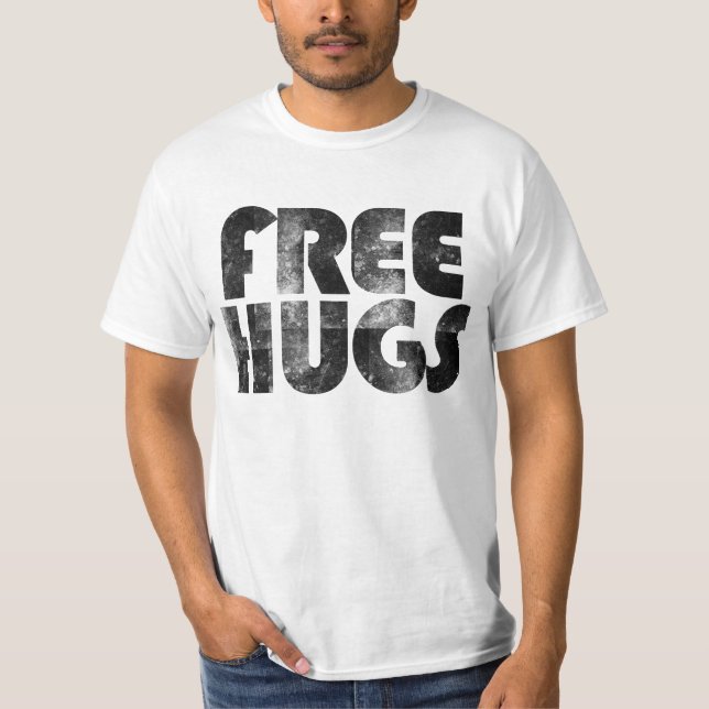 Kostnadsfri Hugs Cute Retro 80:s T-Shirt (Framsida)