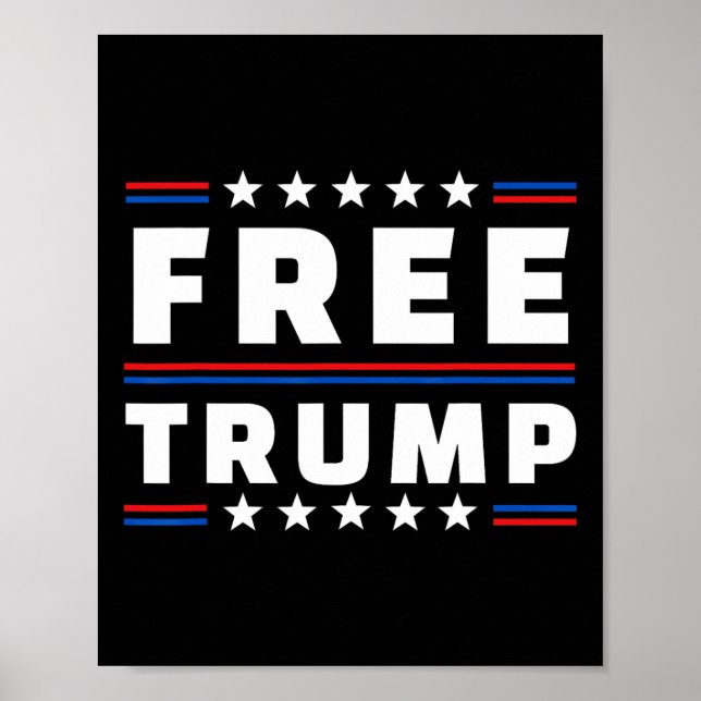 Kostnadsfritt stöd för Donald Trump Republican Poster (Framsidan)