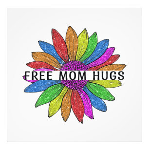 Kostnadsfritt stöd för Pridet Mamma Hugs LGBTQIA+ Fototryck