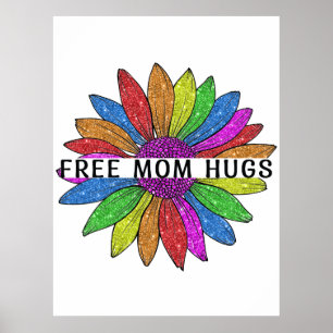Kostnadsfritt stöd för Pridet Mamma Hugs LGBTQIA+ Poster