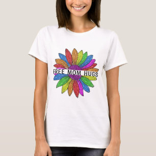 Kostnadsfritt stöd för Pridet Mamma Hugs LGBTQIA+ T Shirt