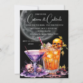 Kostumes & Cocktails Halloween Inbjudningar
