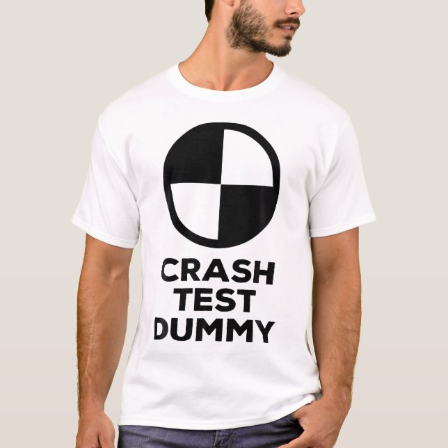 Kostumma för Crash Test Dummy-test T Shirt (Framsida)