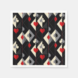 Kostym av att spela kort i poker. pappersservett