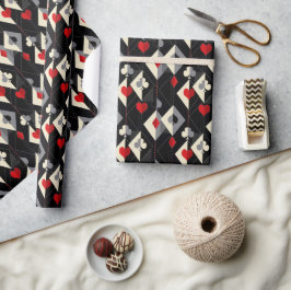 Kostym av att spela kort i poker. presentpapper