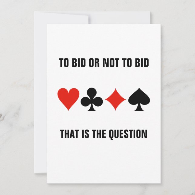 Kostym för fyra kort för Bridge-spelhändelse, Inbj (Framsida)