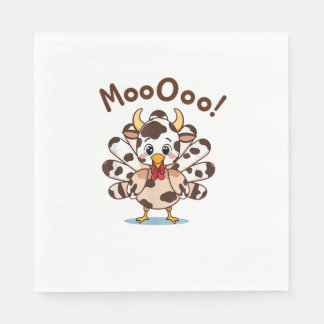 Kostym för kalkon ko rolig Thanksgiving Pappersservett