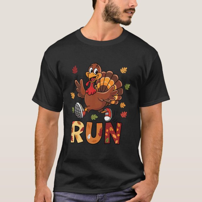 Kostym för Kalkonlopp Thanksgiving Kalkonlopp T Shirt (Framsida)