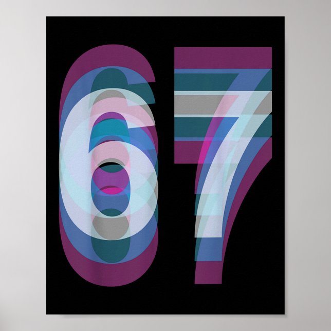 Kostym för par 67 Six Seven Meme Rolig  Poster (Framsidan)